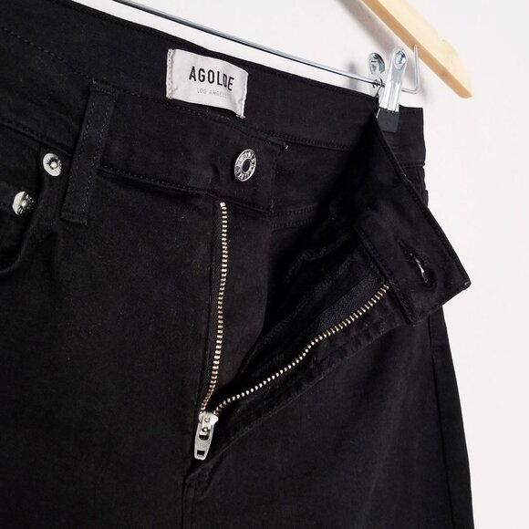 Agolde Sophie Crop High Waist Rise Skinny Jean Black Size 27 Stretchy Comfy $158 - Picture 10 of 15